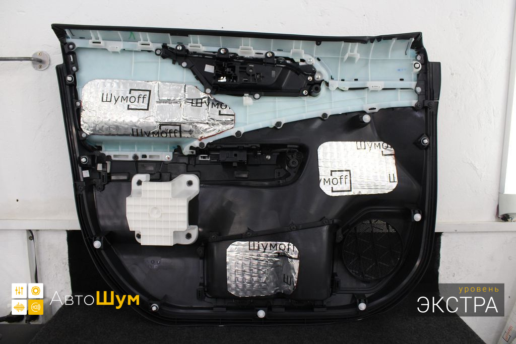 Виброизоляция обшивки двери Тойота РАВ4 ХА50