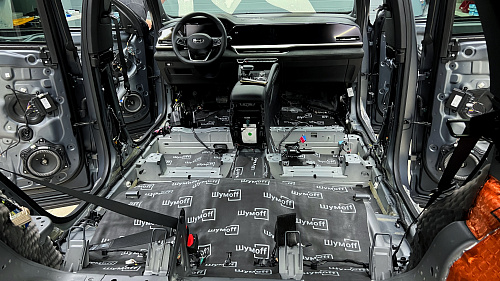 Шумоизоляция пола Джили Монжаро